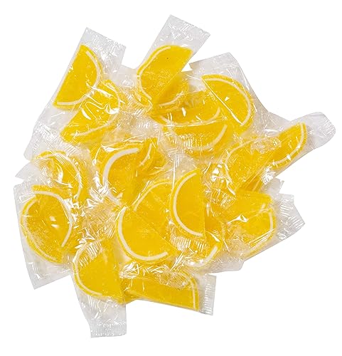 Boston Fruit Slice - Gomitas gourmet envueltas individualmente, caja de 1 libra (limón)