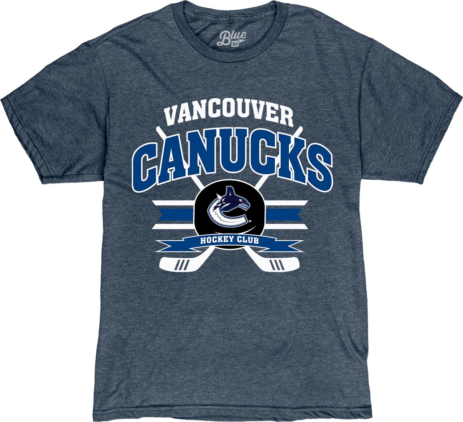 Blue 84 NHL Officially Licensed T-Shirt Heathered Hockey Puck