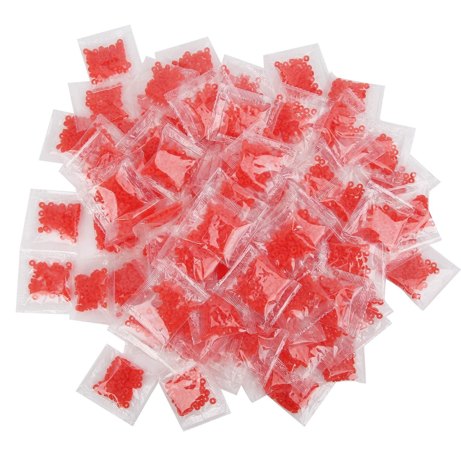 Alomejor 100 Sacs d'appâts de Granule de pêche Bandes Anneaux en Caoutchouc pour Les Plates-Formes de Cheveux de pêche à la Carpe et Les Crochets Correspondent