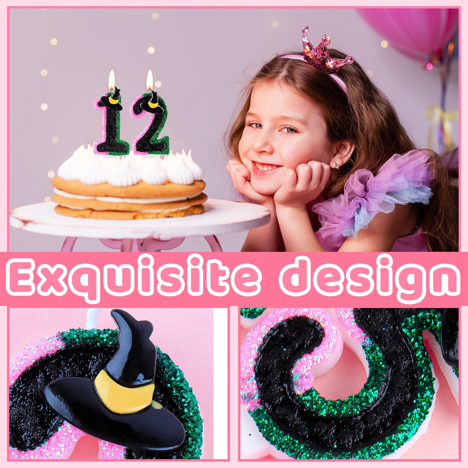 Velas negras de cumpleaños 24 y 42 para pasteles, número 24 y 42 para Velas negras de cumpleaños 24 y 42 para pasteles, número 24 y 42 para