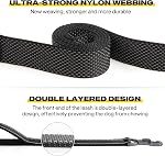 Fida 4 FT Enceinte de chien lourd avec 2 Poignées rembourrées confortables, Poignée de circulation & Crochet avancé Easy Snap, lead de marche réfléchissant pour grand, moyen & Petits chiens de race, vert
