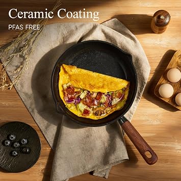 CAROTE 21pcs Ceramic Cookware Set, Pots and Pans Set