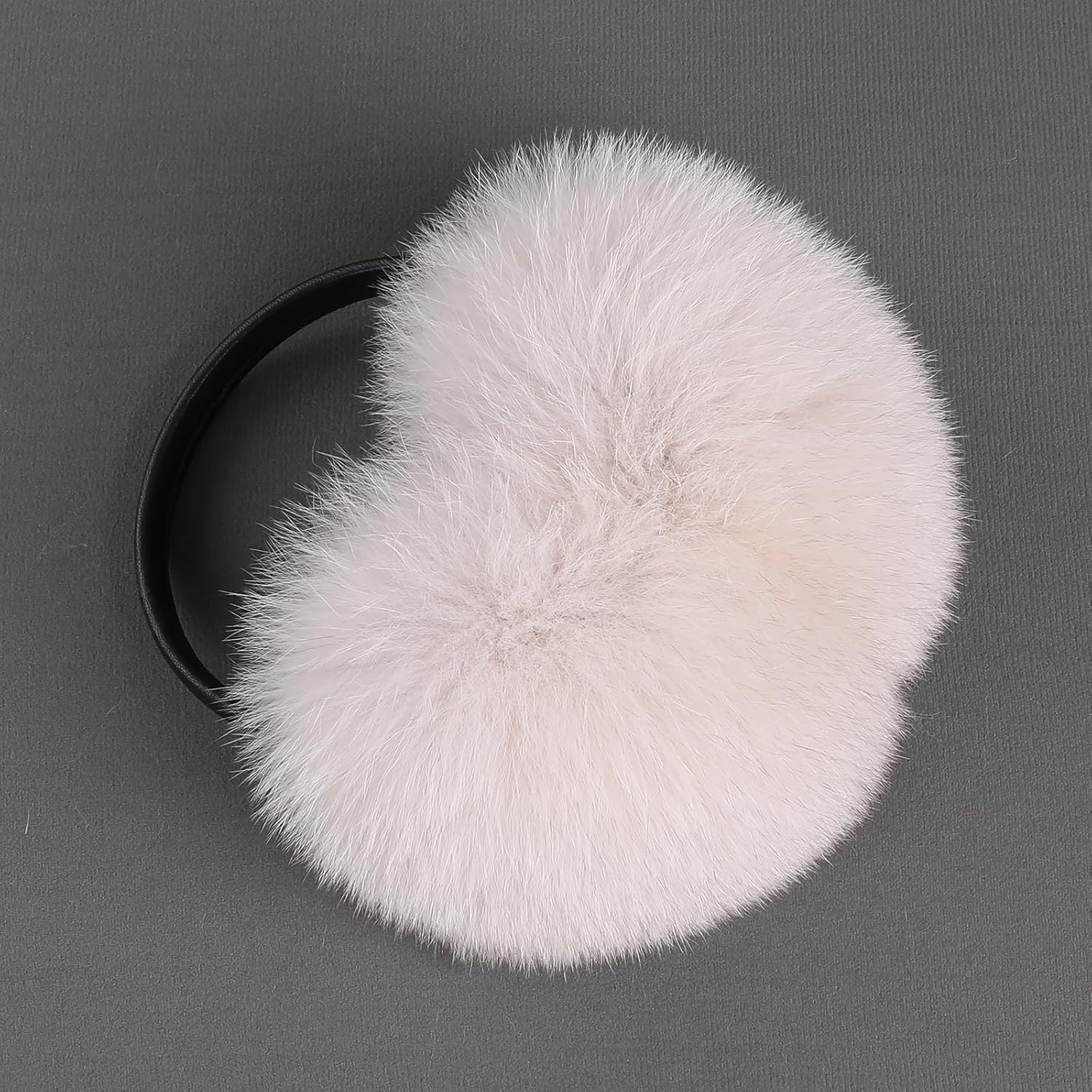 Women's Winter 100% Fox Fur Earmuffs Genuine Raccoon Fur Ear Warmer Adjustable - Image 2