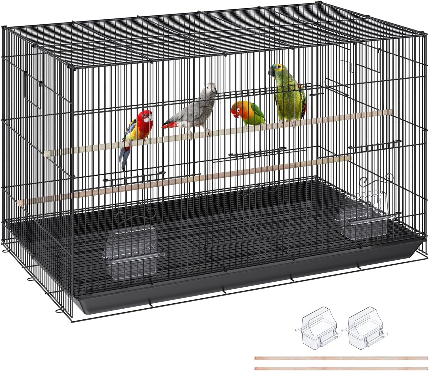 VEVOR 30 inch Bird Cage, Metal Large Parakeet Cages for Cockatiels