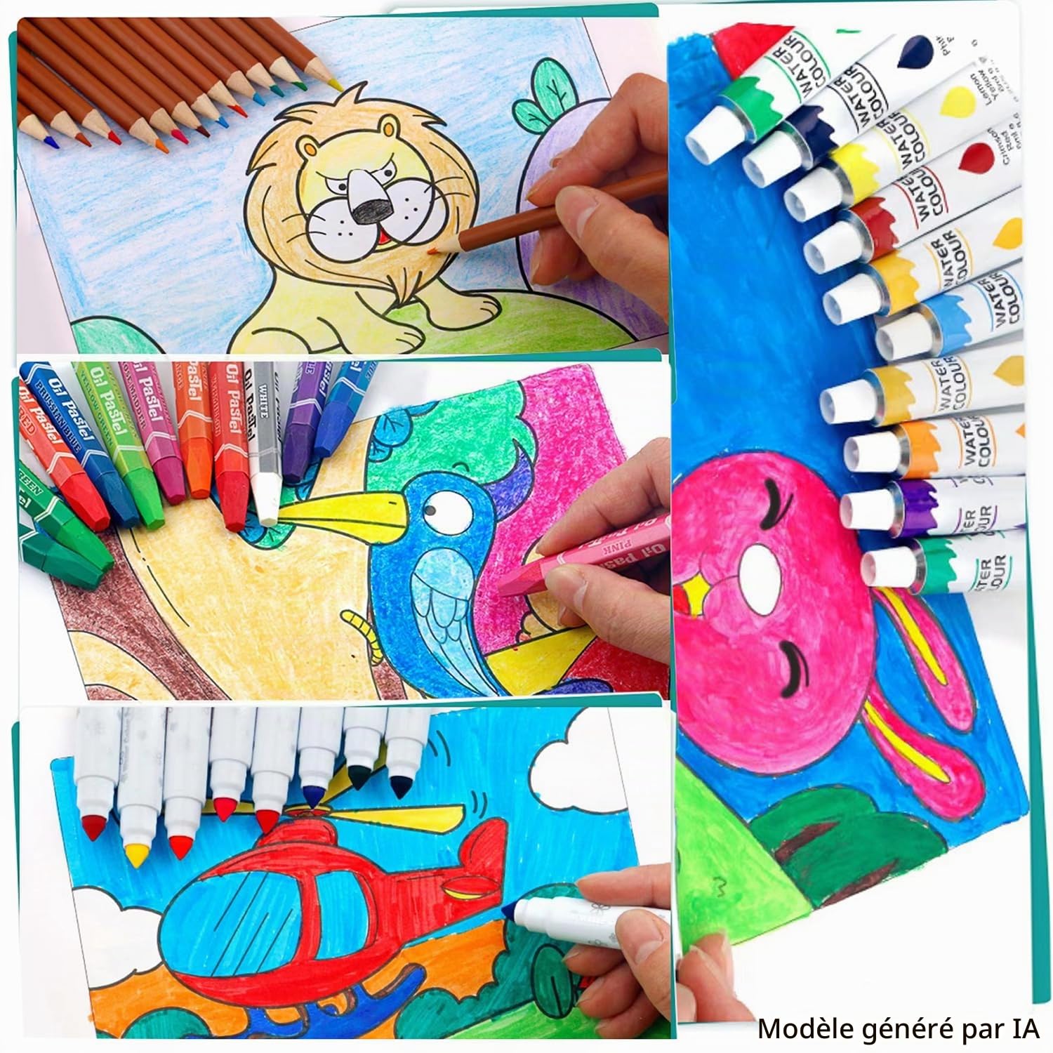 KINSPORY Mallette de dessin, 139 pièces de fournitures de dessin | Mallette dessin enfants, Mallette de coloriage, Kit de coloriage, Fournitures de dessin, Fournitures artistiques (marron)