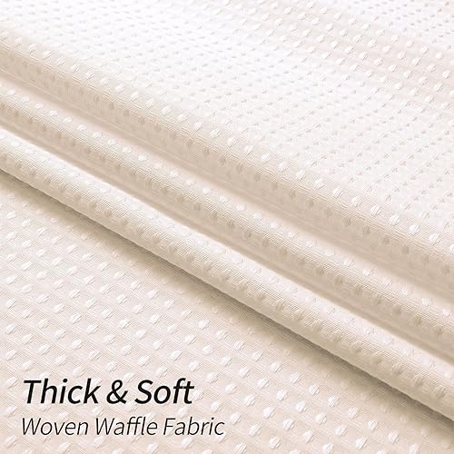 Vista 28 de MitoVilla Cortina de ducha extra larga de 72 x 84 pulgadas, cortina de ducha de tela gofre verde salvia de 84 pulgadas, cortinas de ducha de granja