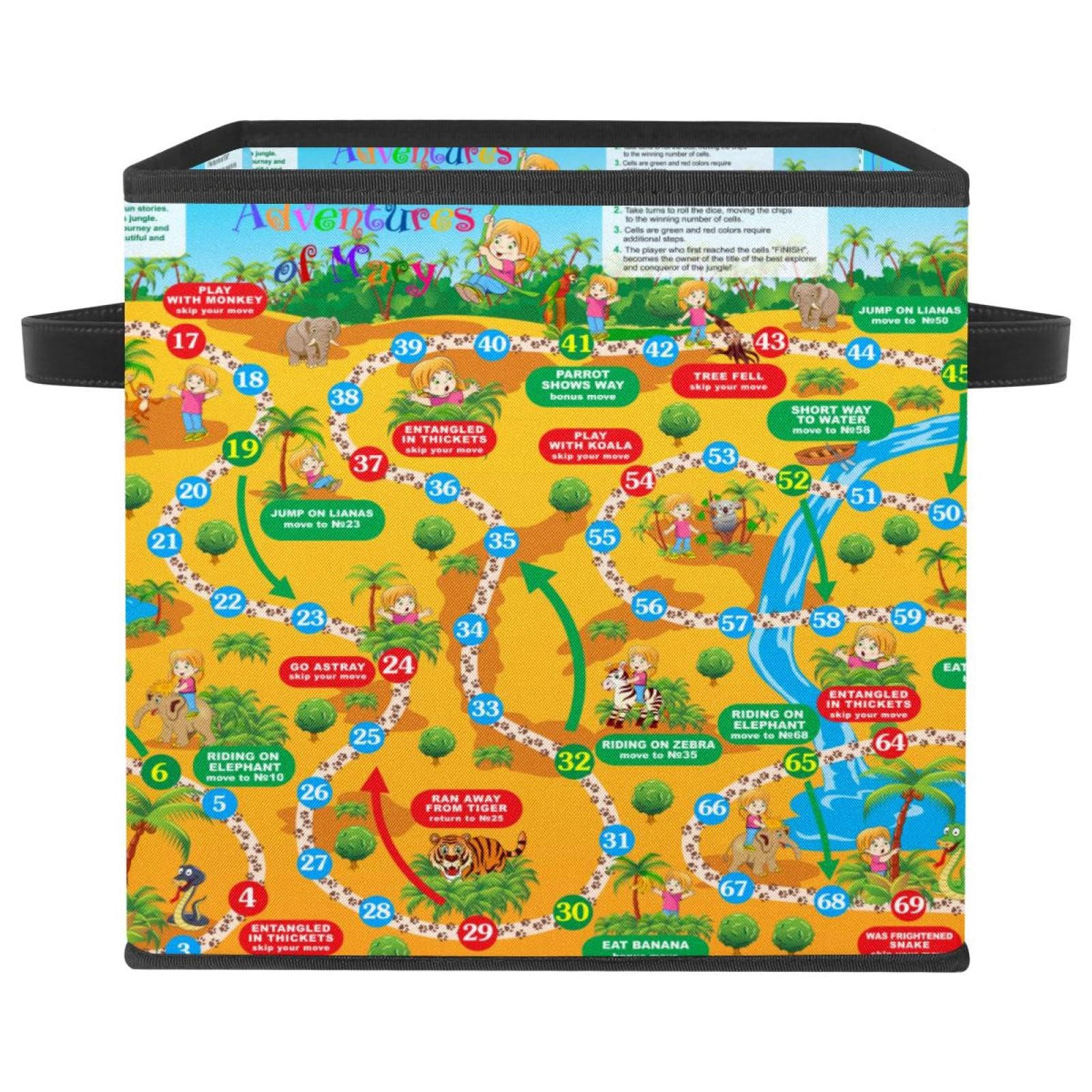 Boîte de rangement en tissu pliable idéale pour les livres et jeux de société