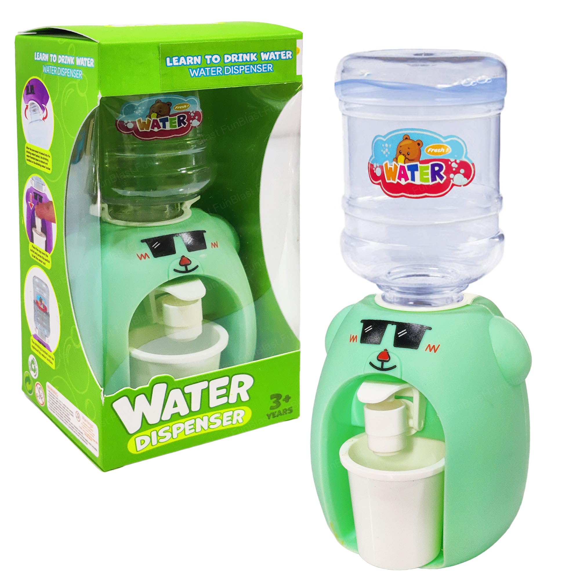 FunBlast Bear Toy with Water Dispenser - Mini Drink Water Dispenser Toy for Kids, Small Water Machine Toy Play Set for 3+ Years Old Kids (Green) (B0DBF6DN1L) Amazon Price History, Amazon Price Tracker