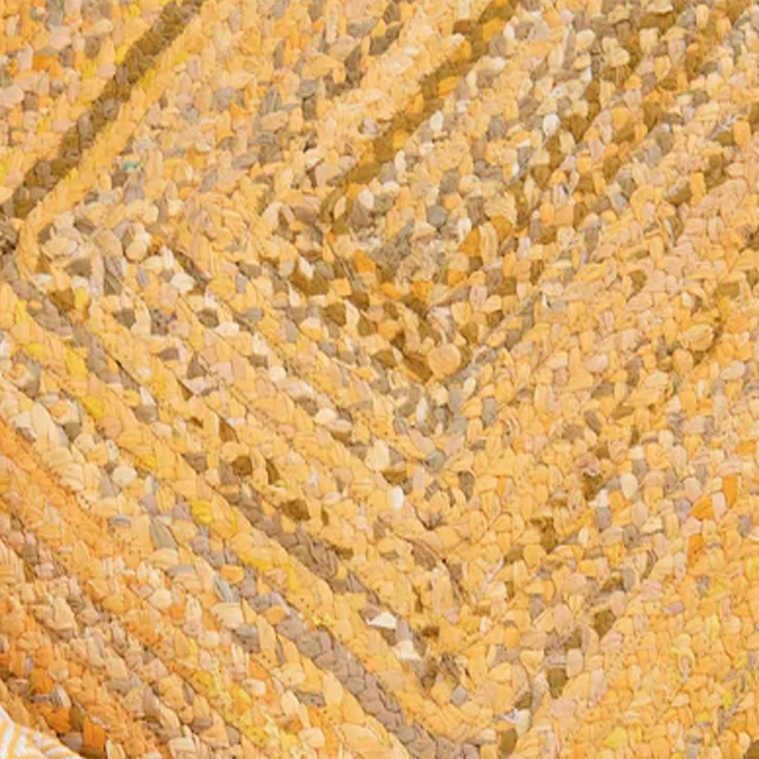 Natural Jute Area Rug 10x18 Hand Briaded Boho Rug Thick 0.27" Yellow Chindi Geometric Rugs for Bedroom Kids Room Rustic Vintage Bohemian Décor Indoor Outdoor Carpet