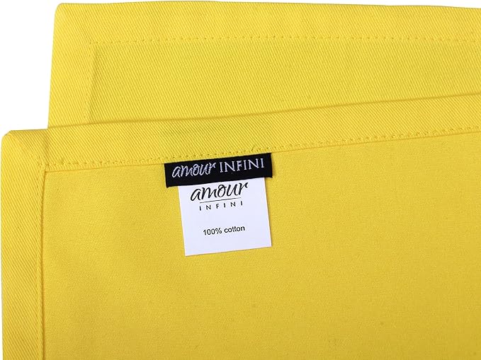 Servilletas de Tela Algodón AMOUR INFINI Juego 12 Unidades 45x45 cm Amarillo miniatura 6