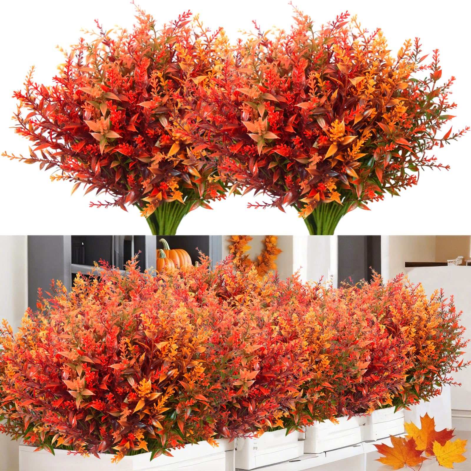 Amazon.de: Kinisty Kunstblumen fr Auen 12 Bndel Herbstblumen Lavendel  Knstliche Blumen Herbstdeko Plastikblumen Herbststrau fr Outdoor Indoor  Balkon Balkonkasten Blumenkasten