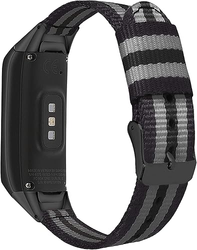 Miniatura 9 de Compatible con correas de reloj Samsung Galaxy Fit SM-R370, correa de repuesto de nailon tejido suave para Samsung Galaxy Fit SM-R370 Fitness