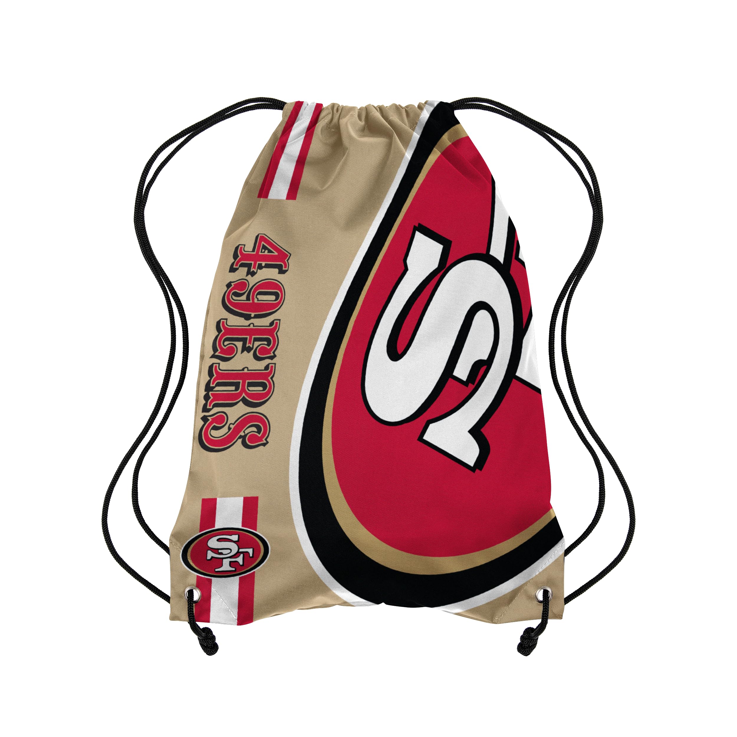 FOCO San Francisco 49ers NFL Alternate Color Big Logo Drawstring Backpack - Gold