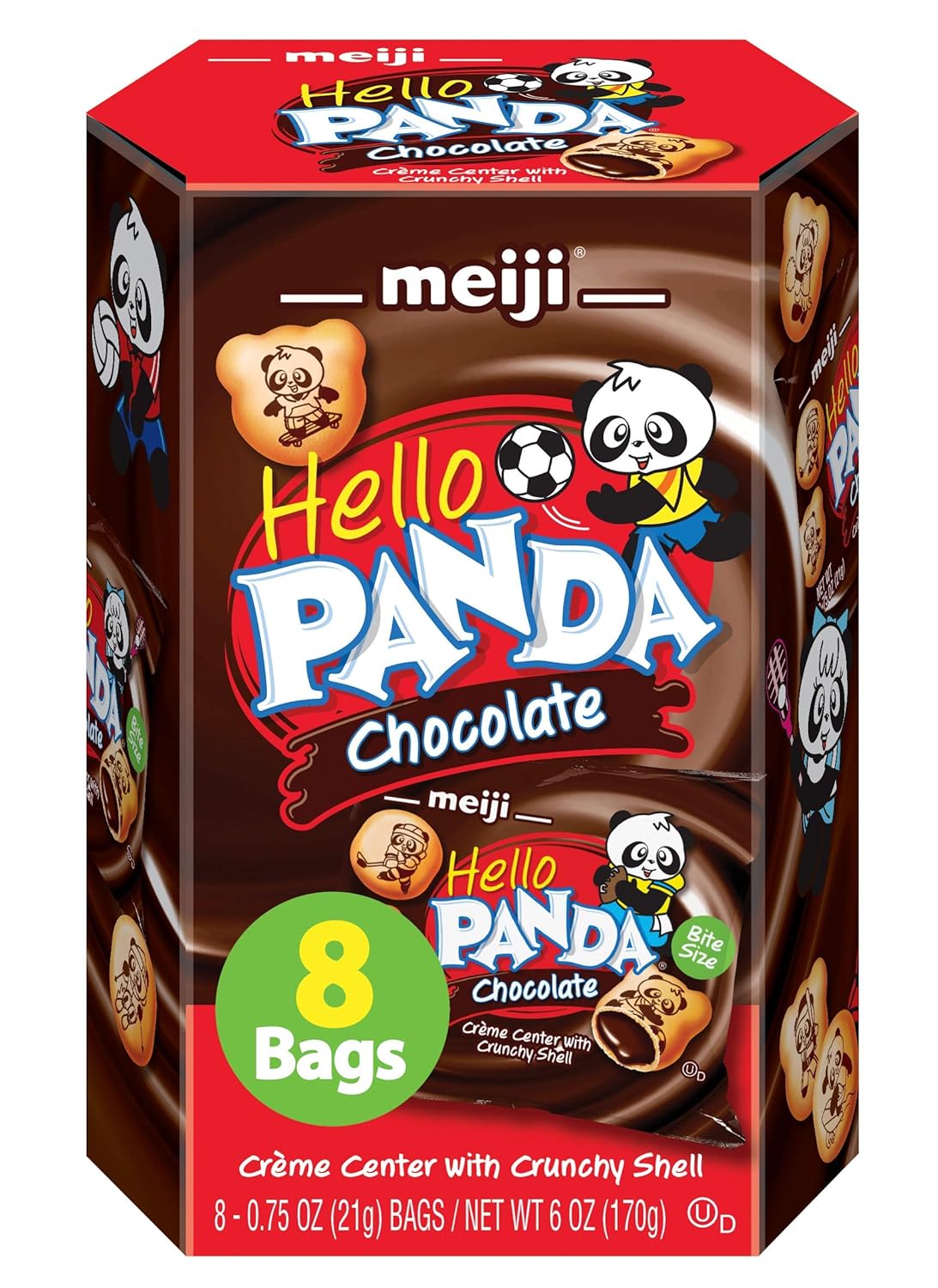 Meiji Hello Panda Cookies, Chocolate Crème Filled - 6 oz, Pack of 8 in ...