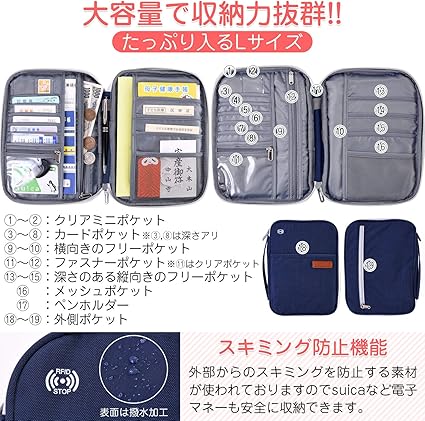 Amazon 母子手帳 ケース 2種類のサイズと5色のカラー お薬手帳 通帳 パスポート Beglad ブラック L 母子手帳ケース ベビー マタニティ 通販