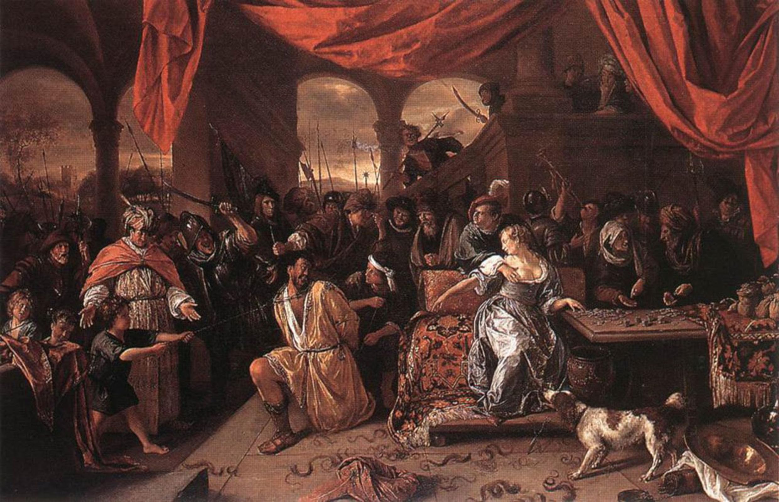 ARTXLXXBN Famous Art Print Poster Vintage Wall Art Samson and Delilah by Jan Steen Canvas Art Poster for Home Decor 60x90cm