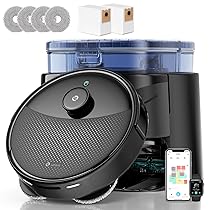 Lefant M3Max Robot Aspirapolvere Lavapavimenti con Mappatura, 20000Pa, 3.2L Auto Svuotamento, Laser dToF, Evitamento PSD, 210 Minuti, Lavaggio Mop a 45°C e Asciugatura, WiFi 2.4G, 5G, Alexa, APP