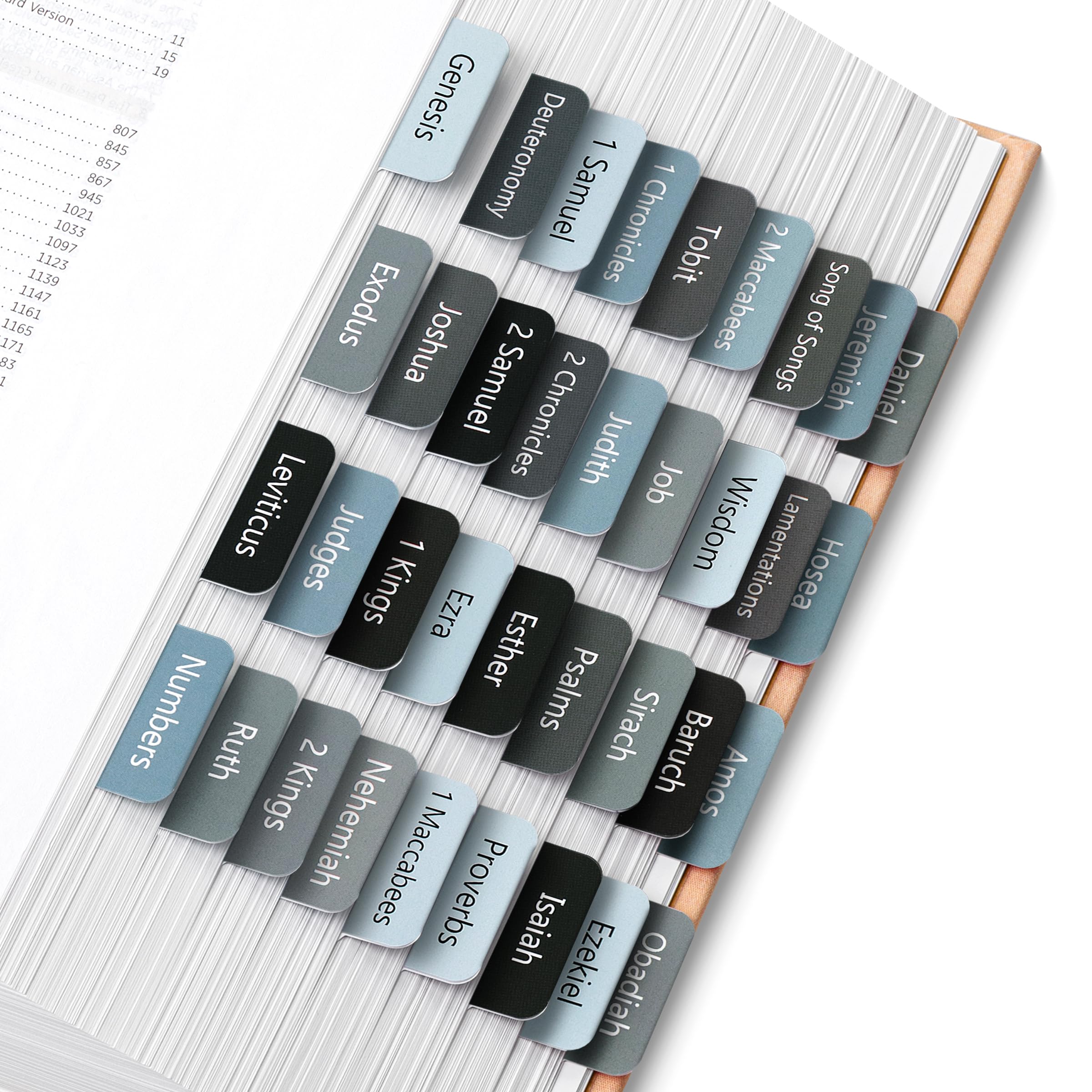 Mr. Pen- Bible Tabs, 75 Tabs, Onyx Shadow, Laminated Bible Tabs for Women and Men, Bible Tabs for Study Bible, Bible Index Tabs, Bible Book Tabs,