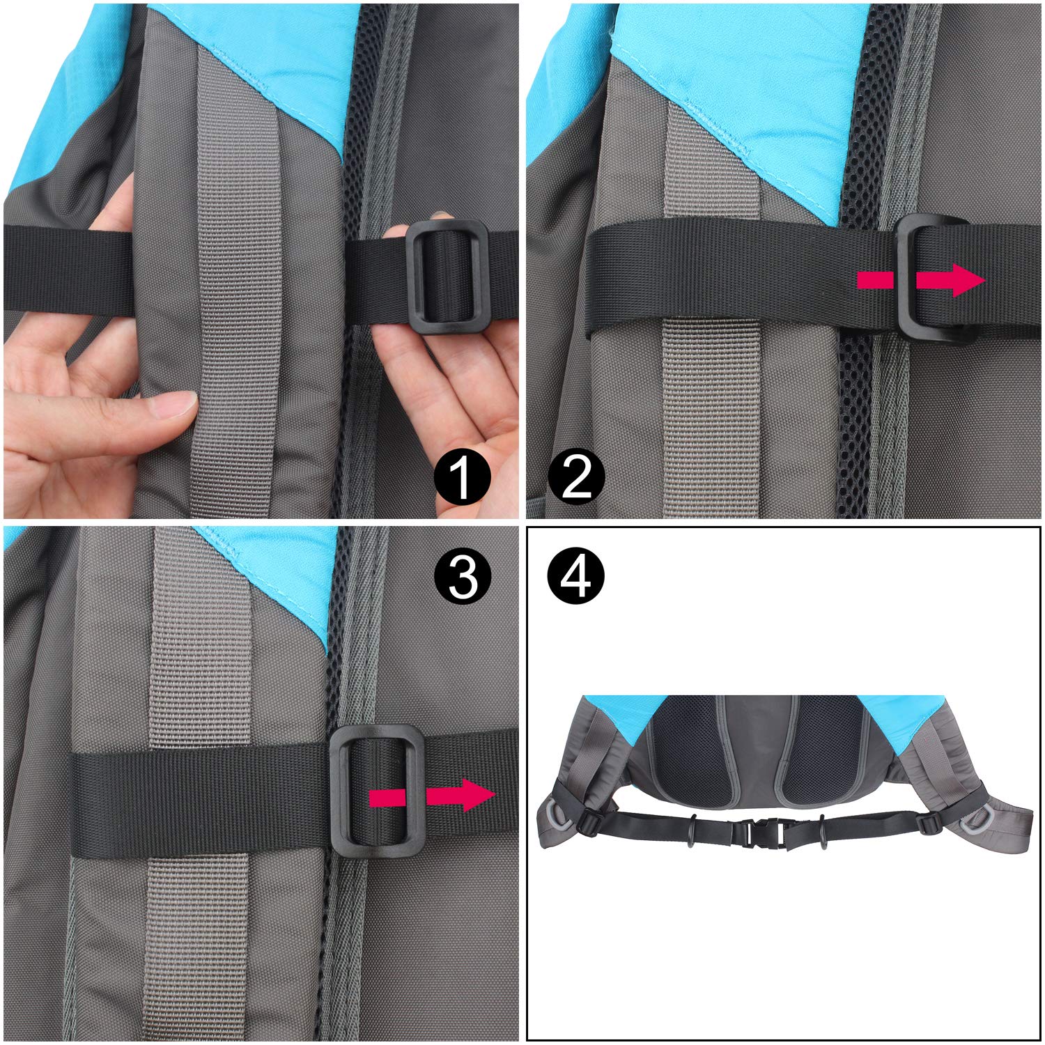 Buy Wisdompro 2 Pack Backpack Chest Straps, Heavy Duty Adjustable