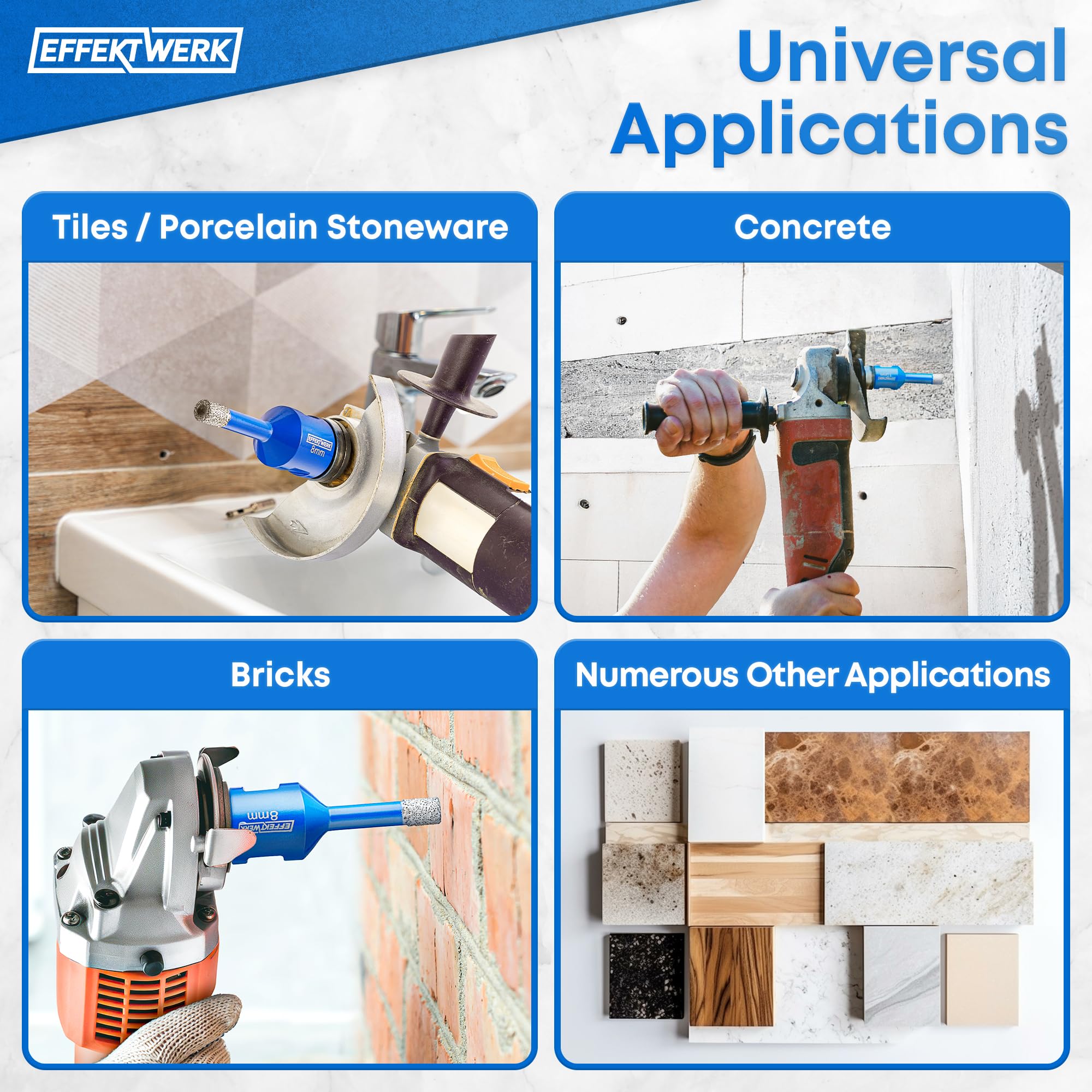 Set 6 Punte Diamantate HARDTWERK Per Forare Piastrelle - Preciso E Professionale! - Foto 3