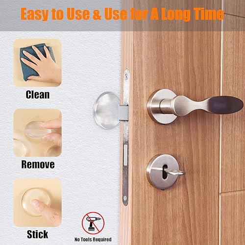 Miniatura 3 de 6 tapones de puerta pequeños protectores de pared de 157 pulgadas protectores de puerta de gabinete protector de pared de perilla de puerta redonda