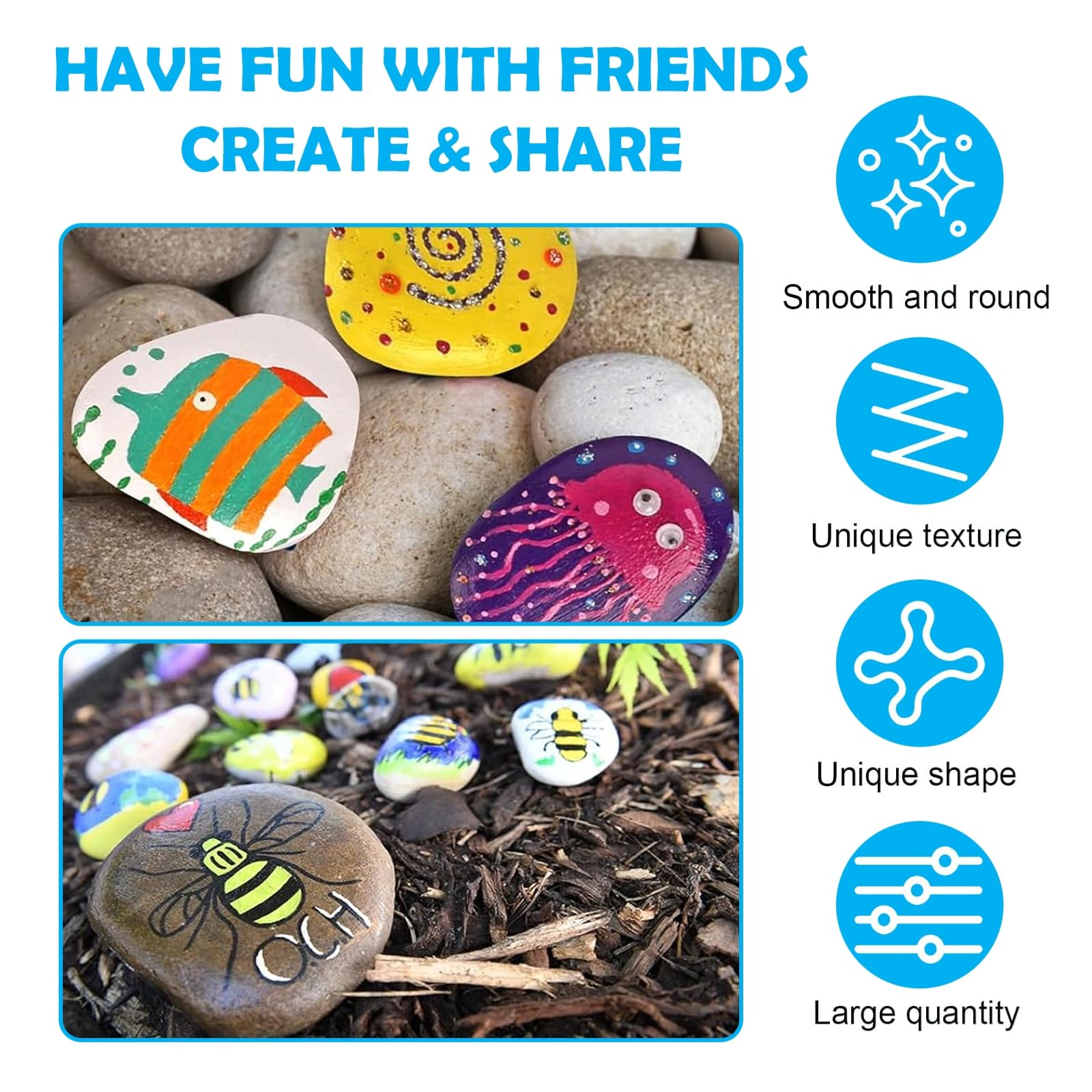 10PCS Painting Rocks - Image 3