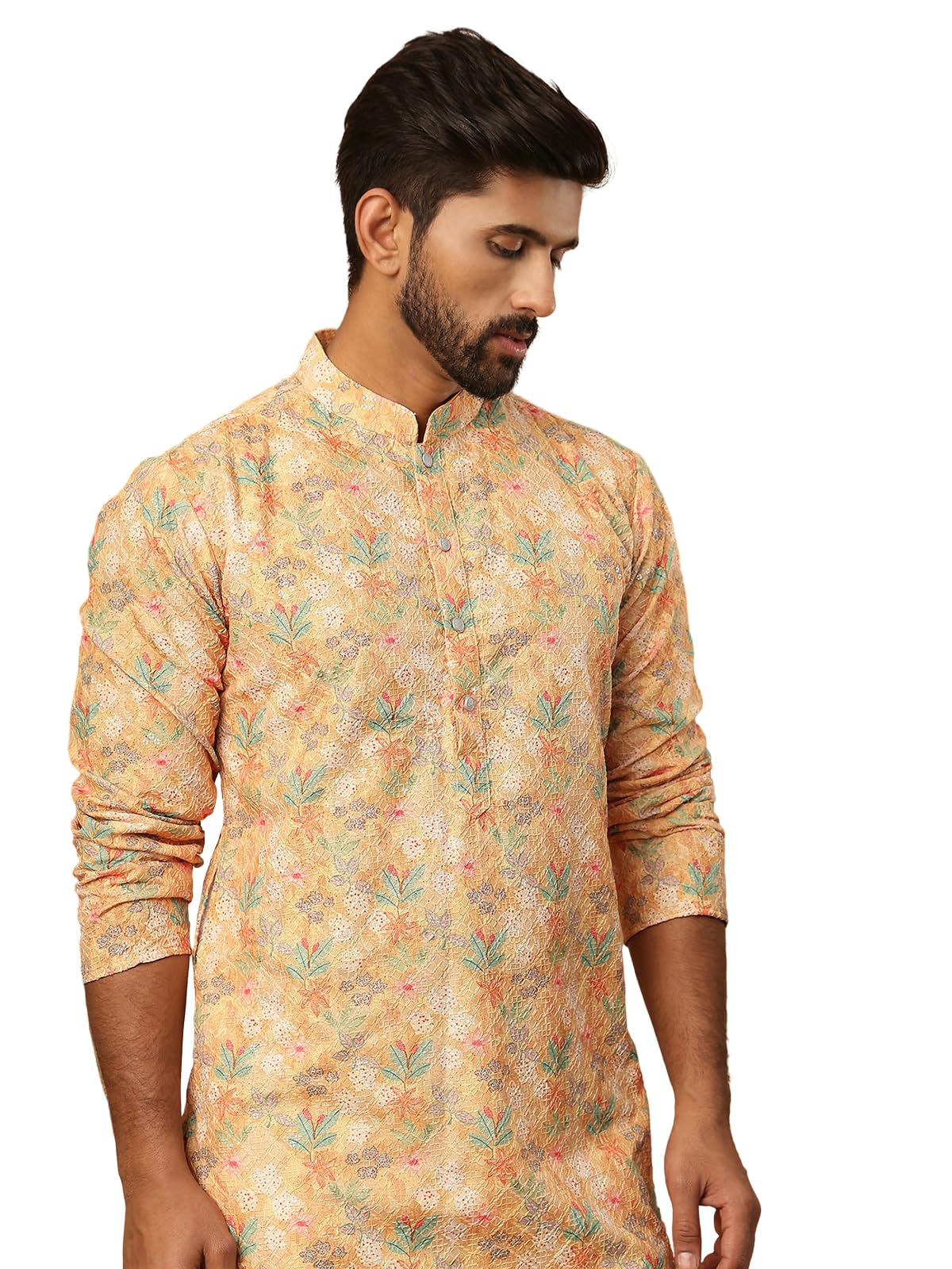jompers Festive Cotton Blend Printed Kurta Pyjama Set-picture-32