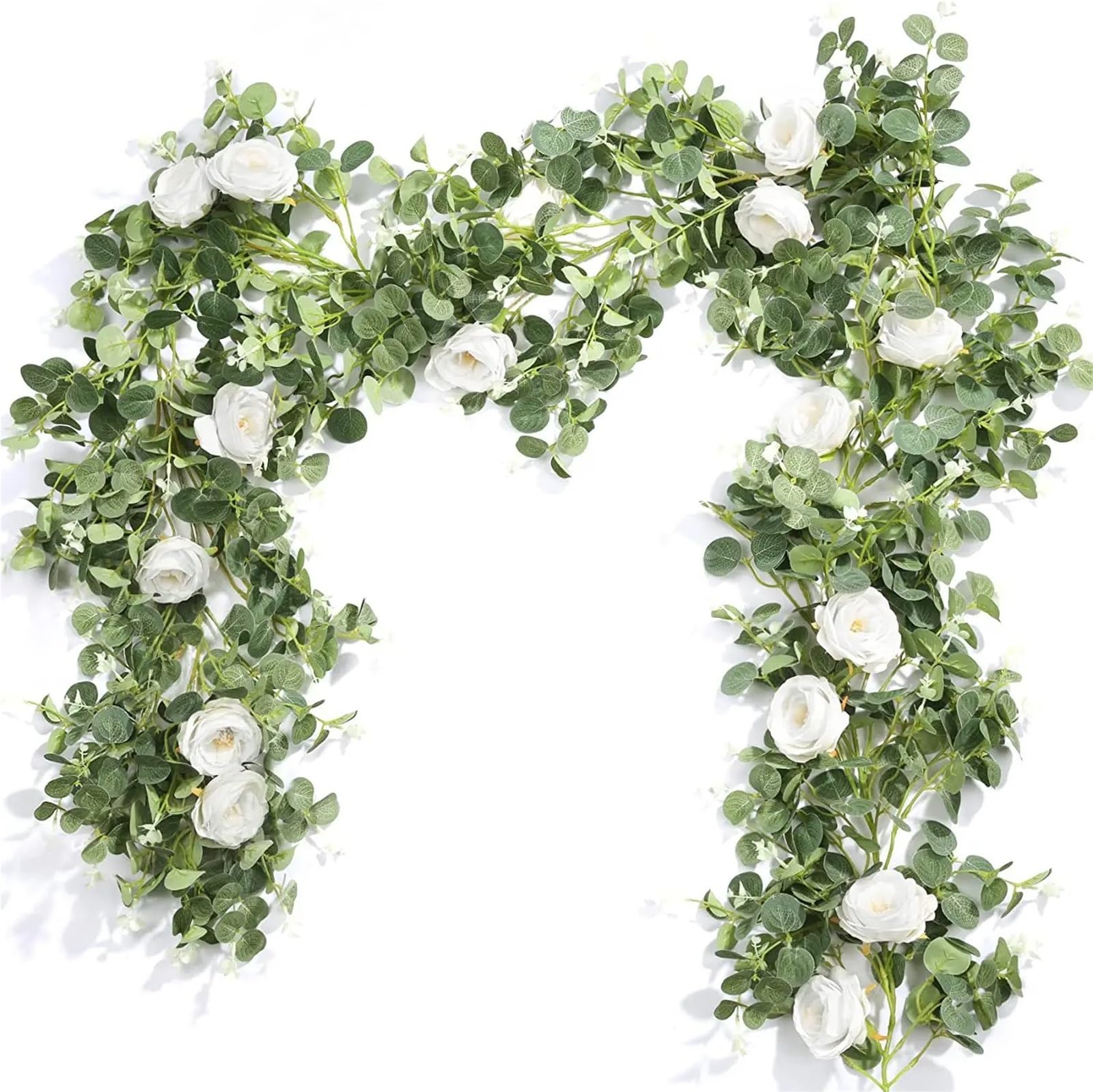 Ayztantine artificial flowers 1pcs Artificial Flowers Garland Vintage Fake Flower Peony Rose Vine Greenery Decorative Wall Wedding Hanging Decor