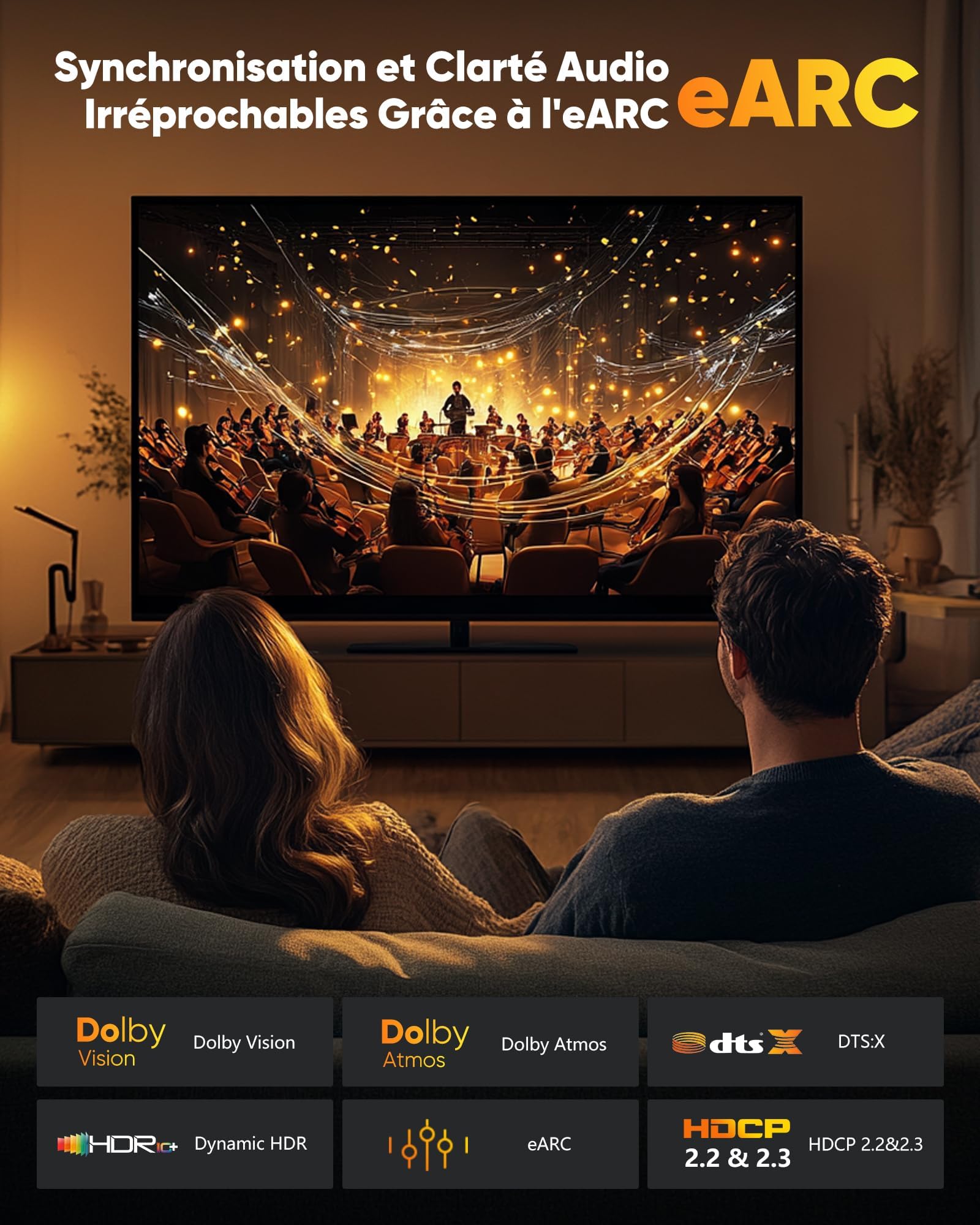Snowkids 8K Cavo 2.1 HDMI 30M,Ultra High Speed 48Gbps,8K@60Hz 4K@120Hz | 8K Cavo HDMI 2.1, Ultra High Speed 48Gbps with no signal loss,delivers detailed images for movies and video games