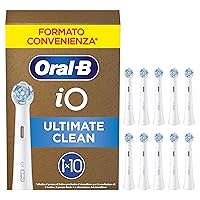 Oral-B Testine di Ricambio iO Series Ultimate Clean Bianche, 10 Testine Oral B per