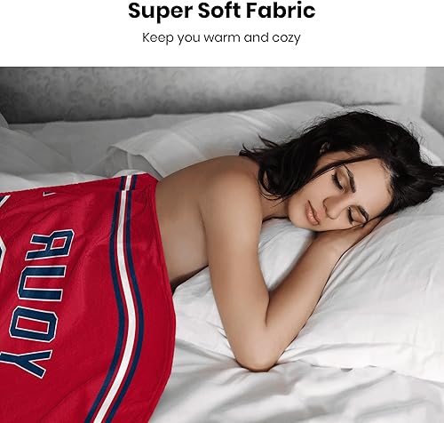 Miniatura 7 de ANTKING Manta de Los Ángeles personalizada con cualquier nombre y cualquier número, regalos para hombres, mujeres y bebés