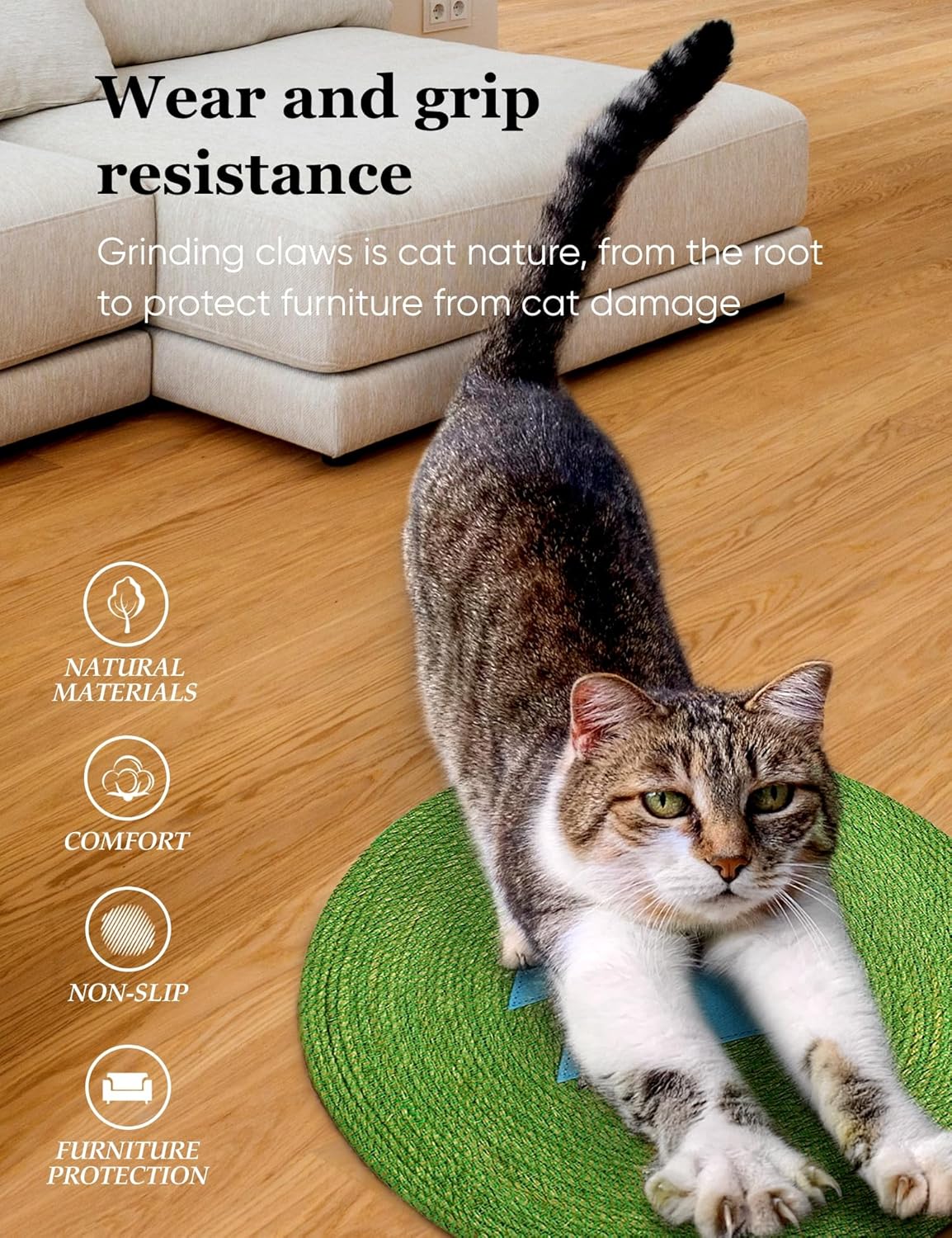review Cat Scratching Mat Natural Sisal Cat Scratch Pad Cute Coil Rug Cats Grinding Claws Bed Furniture Protector