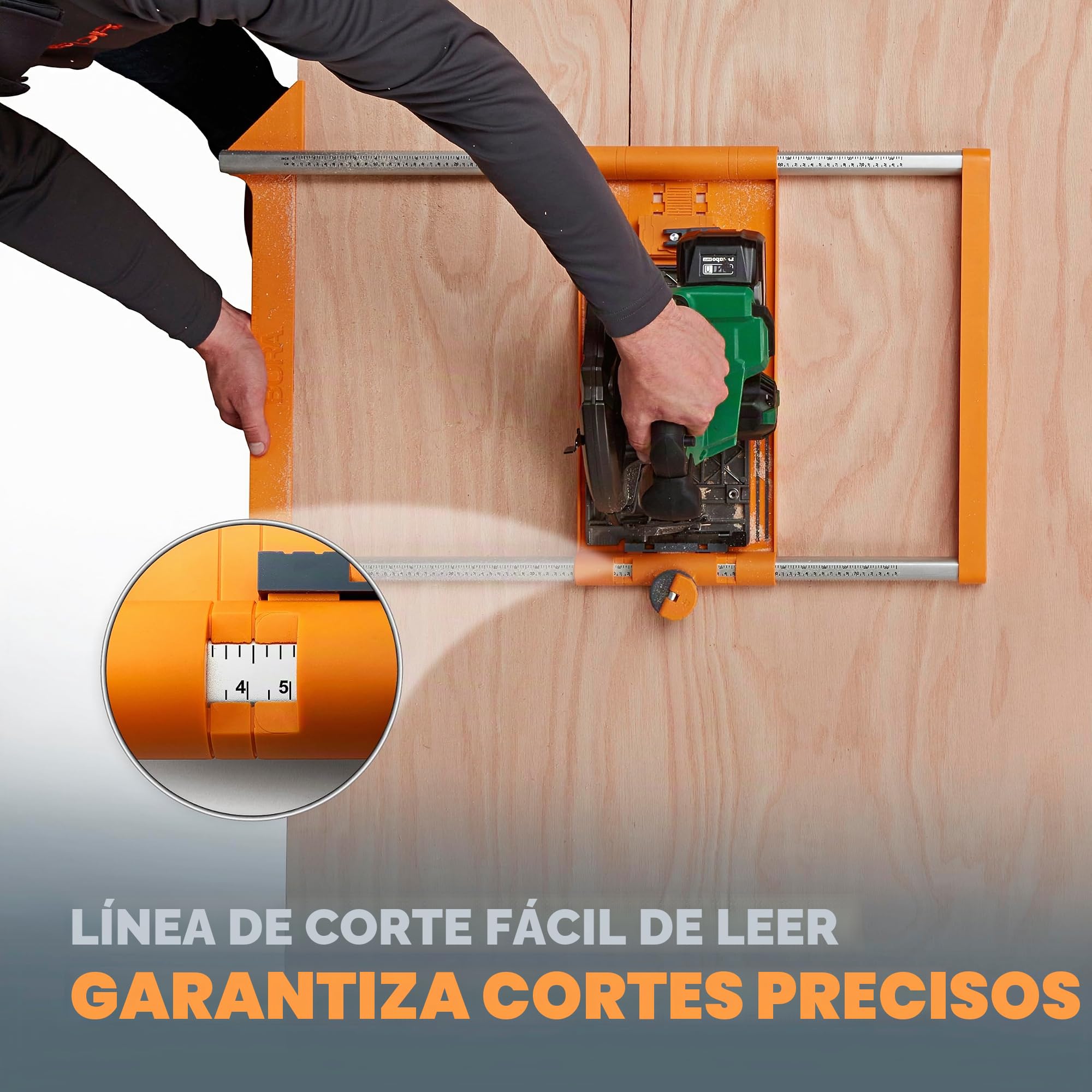 BORA NGX 546250 - Guía de corte de doble riel para sierras circulares