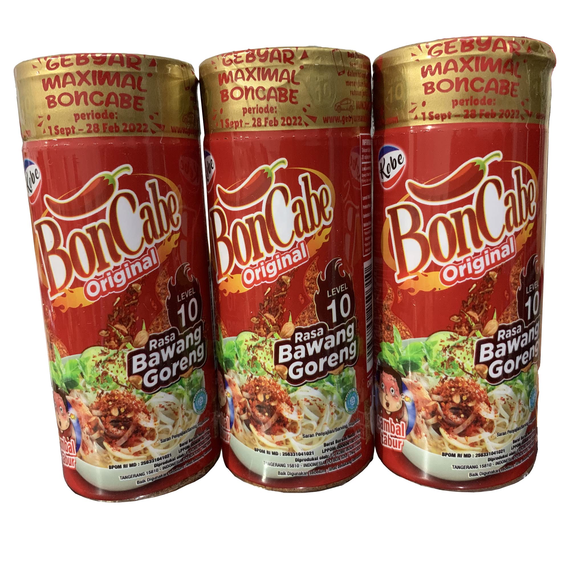 Amazon.com : 3x Kobe BonCABE Sambal Tabur (Chili Original Flavor