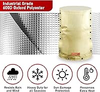 Vista 6 de Redford Supply Co. Cold Snap (5°F) Aislamiento de Cubierta de Tanque de Presión Redondo, 3 Vías Redondo, 12" de Diámetro x 14" de Alto, Cubiertas