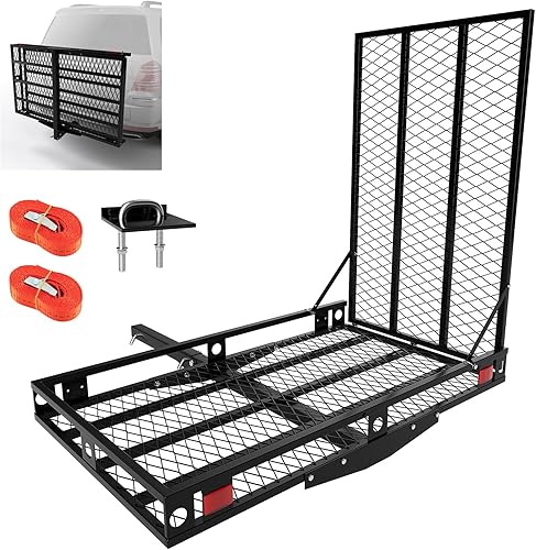 Goplus Transportador de scooter de movilidad, 50 x 29.5 pulgadas plegable para silla de ruedas para automóvil con rampa de 42 pulgadas,