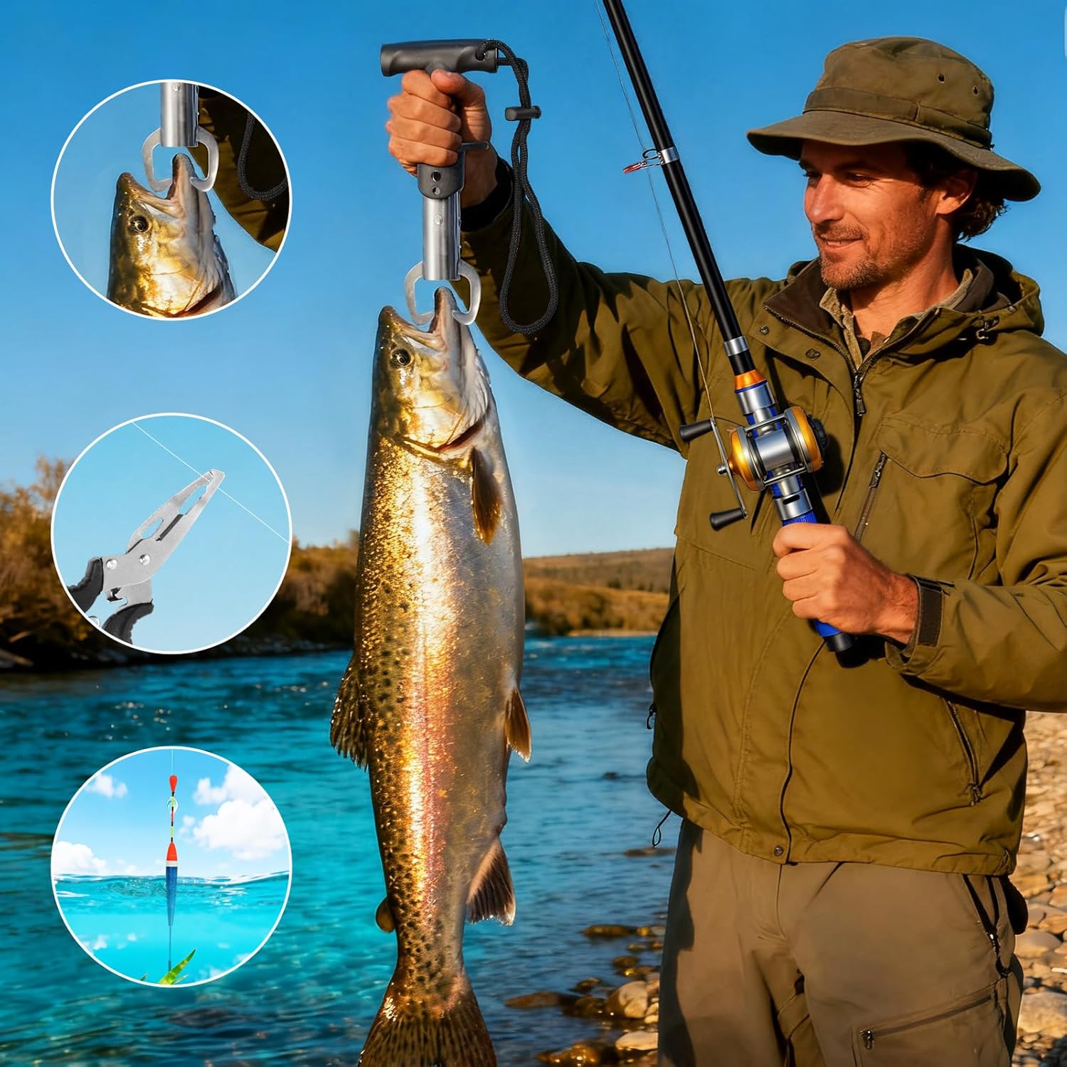 Fishing Advent Calendar 2025 with Fishing Rod Cable Reel, 24 Days Christmas Countdown Fishing Lure Advent Calendar 2025 Surprise Gifts for Adult Men Teens Boys Fishermen Christmas - Image 7