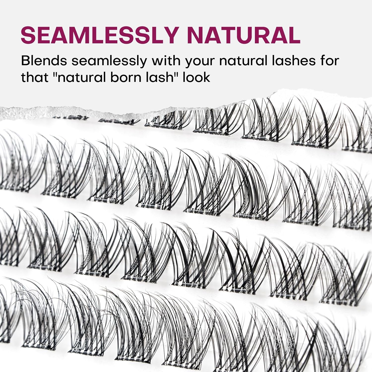 Self Adhesive Eyelashes Natural Lash Clusters Pre-glued Eyelash Extensions Cluster Individual Lashes 10-14mm