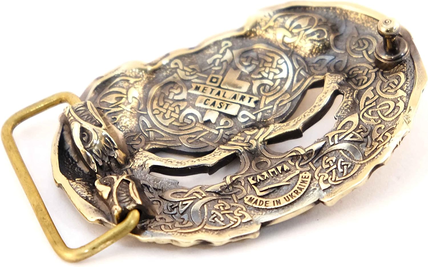 Brass belt buckle Yggdrasil, Scandinavian Nordic Celtic Norse mythology, Viking giant tree, Tree of life belt buckle