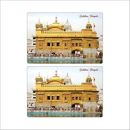 A One Golden Temple Rubber Fridge Magnet Home Decoration (2 pcs)