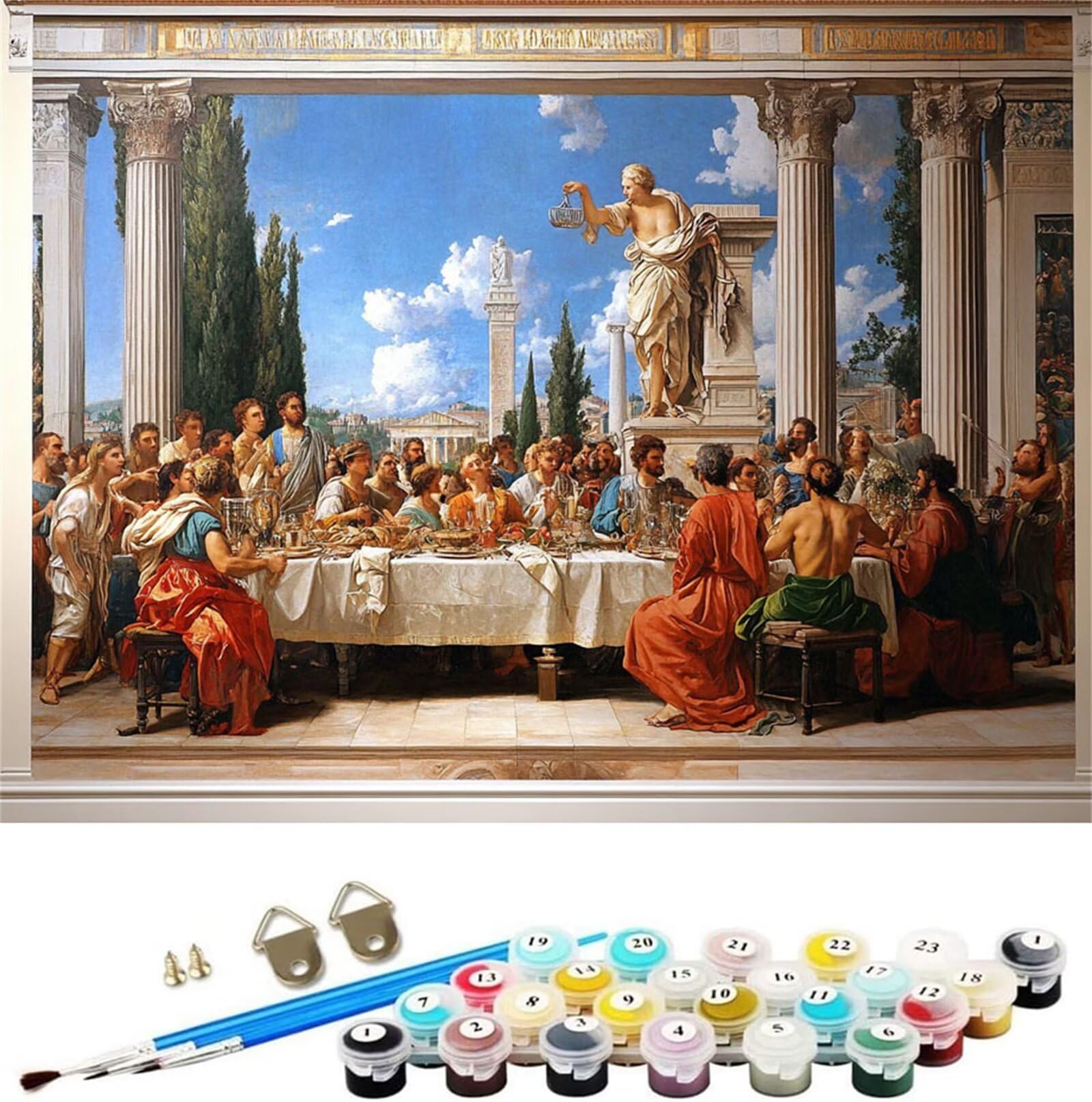 Paint by Numbers for Adults Religion Paint by Numbers Jesus Painting Kits on Canvas,Crafts for Adults DIY Oil Hand Painting Kit,Acrylic Drawing Paintwork,Home Wall Decor Gifts 40x30cm Frameless M-1463
