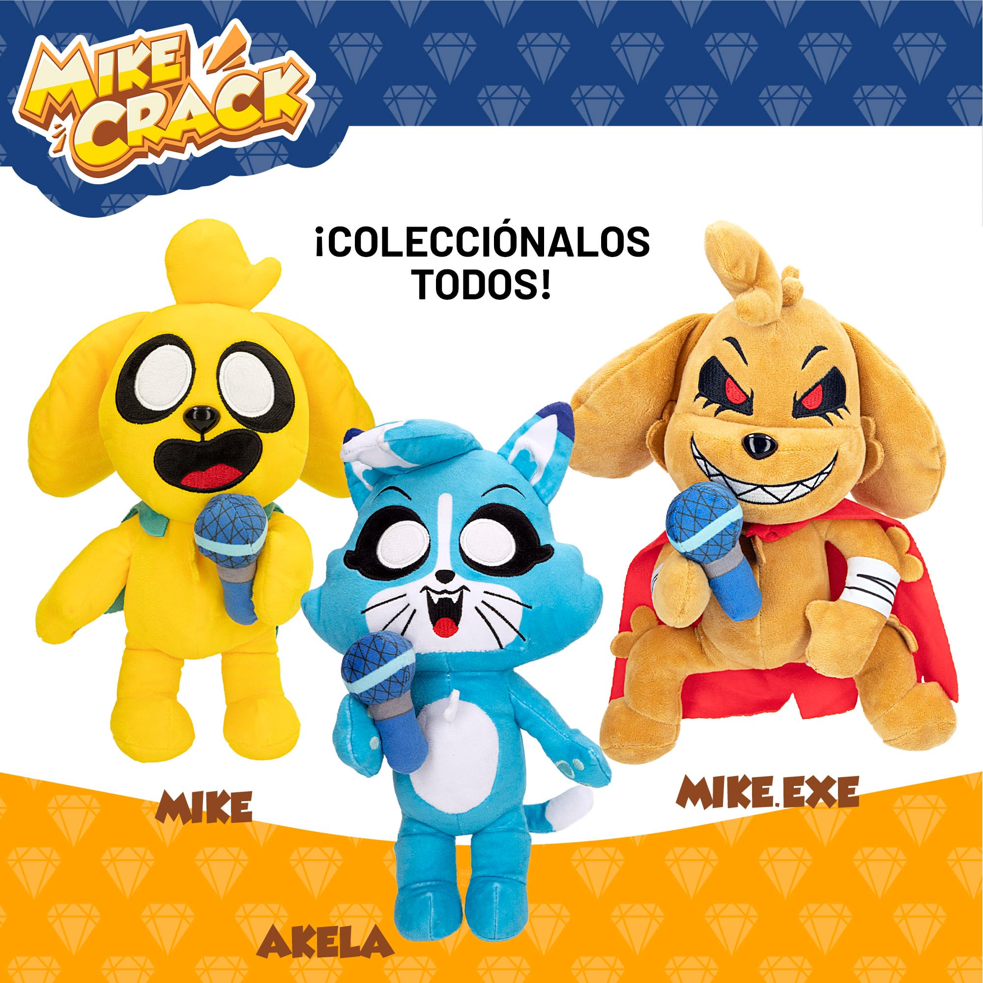 ColorBaby Mikecrack, Peluche Interactivo, Gatita Akela, con música, Grabación y reproducción de Voz, Juguete Personaje Youtube, 29 cm, Canta La Mejor canción, Repite lo Que Dices (85424)
