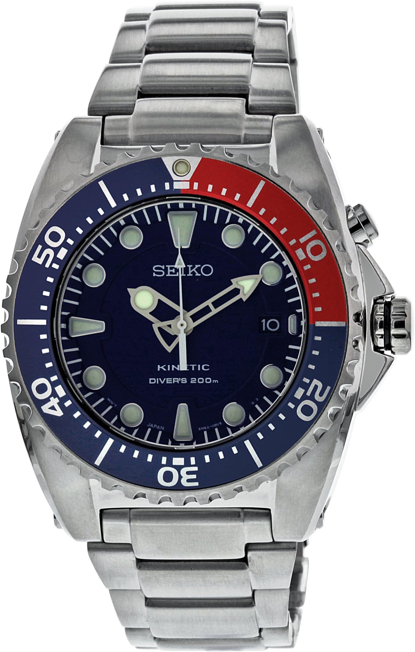 Gents Seiko Kinetic Stainless Steel Divers 200M Water Resistant Watch on Bracelet, with Date. Ref SKA369P1
