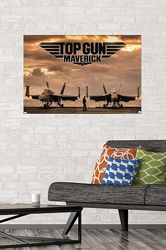 Miniatura 2 de Trends International Top Gun Maverick - Póster de pared de cubierta, 22.375 x 34 pulgadas, paquete de póster y montaje