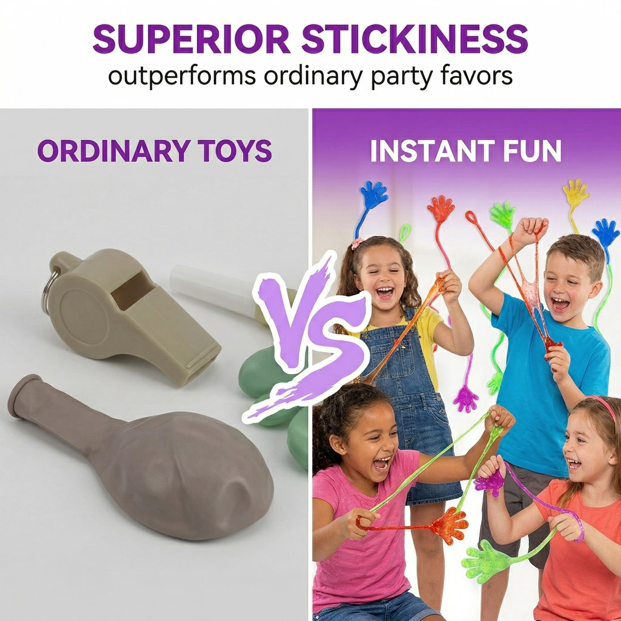 20 Pezzi Colorato Sticky Hands Giocattoli, Mani appiccicose Giocattoli per Bambini, Giocattoli per Feste, Giocattoli di Decompressione per Ragazze e Ragazzi, Colori Casuali