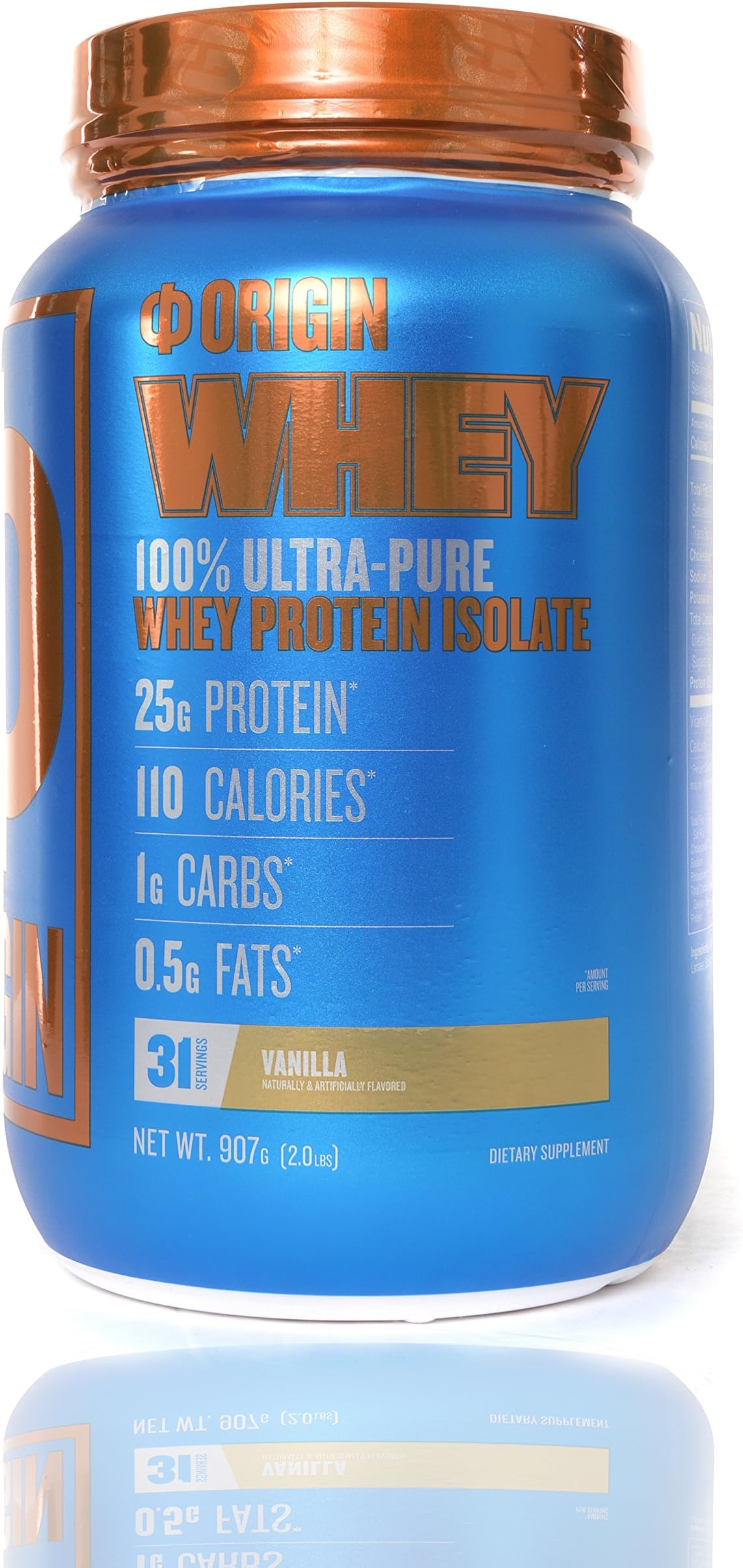 Origin Supps 100% Ultra Pure Whey 2 Pounds 25g Protein Powder Isolate [PERFORMANCE SERIES] - Vanilla