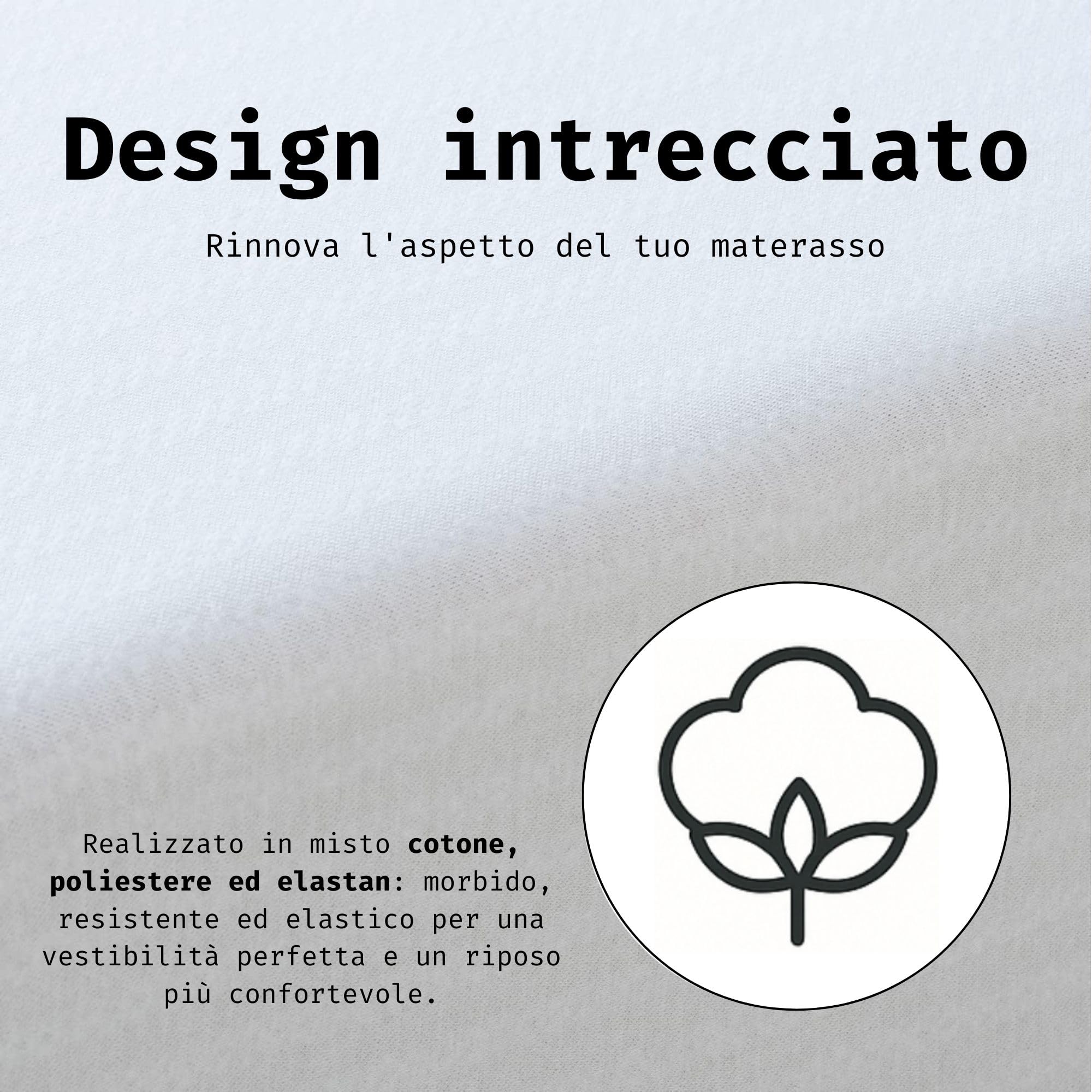 Tural Fodera per materasso Pacco da 2 90x190/200cm Singolo Elastico Certificato Oeko-TEX Cerniera Regolabile