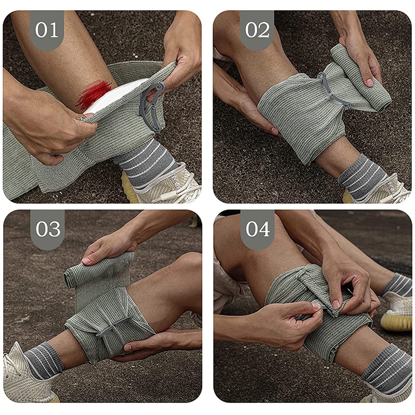 Taktische Tourniquets Notfall Erste-Hilfe Bandage Israelischer Bandage Vakuumver packungs,8pcs,6in