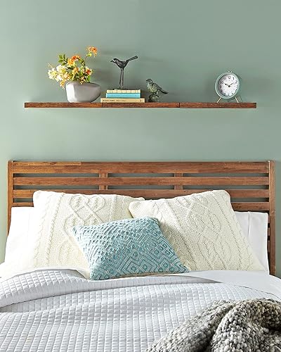 Miniatura 9 de Paquete de estantes flotantes versátiles dos estantes flotantes de 23 pulgadas de color blanco + tres estantes flotantes de color marrón rústico de