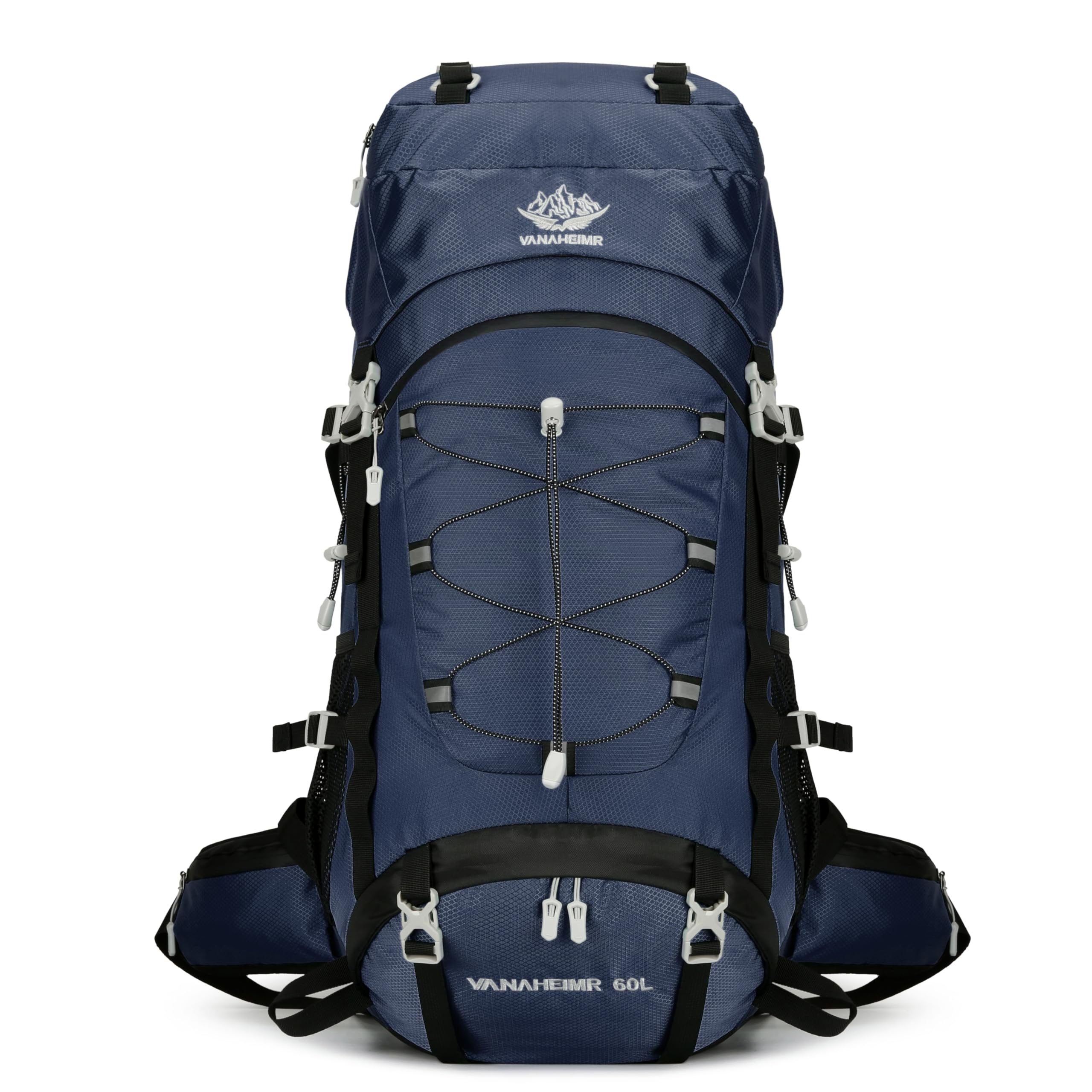 Sac à dos de voyage, randonnée, camping avec housse de pluie, sac à dos résistant à l'eau, sac à dos d'escalade pour homme et femme 60 l
